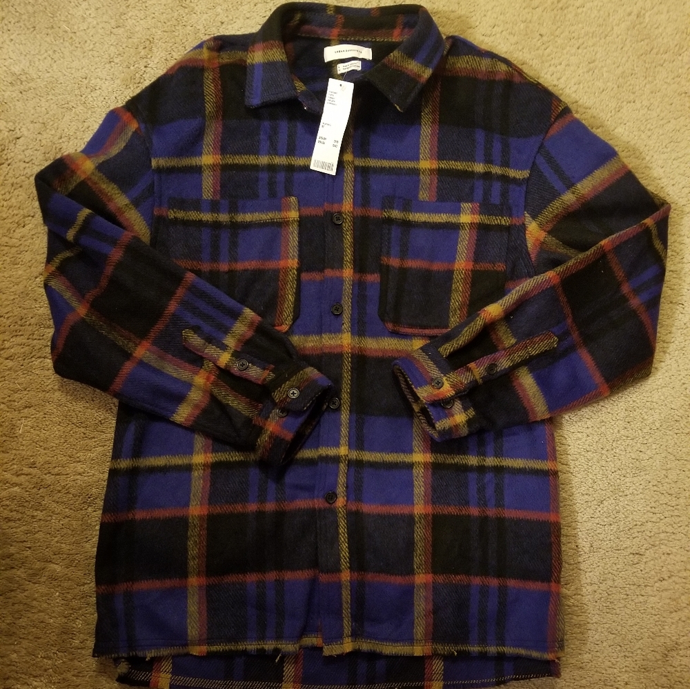 New urban outfitters thick flannel shirt medium
